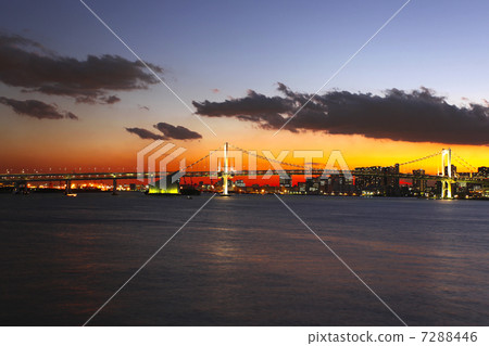 Rainbow bridge stained at sunset 7288446