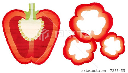 水彩風格的辣椒粉 7288455