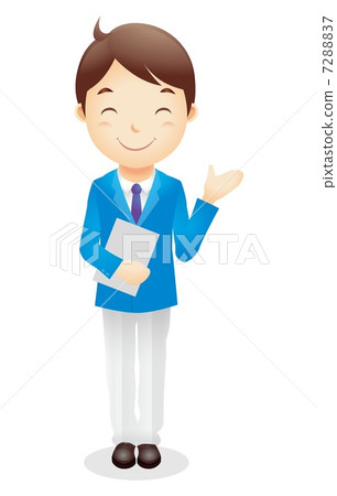 Business man (light blue) Illustration 7288837