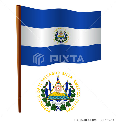 el salvador wavy flag 7288985