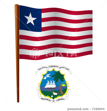 liberia wavy flag 7289044