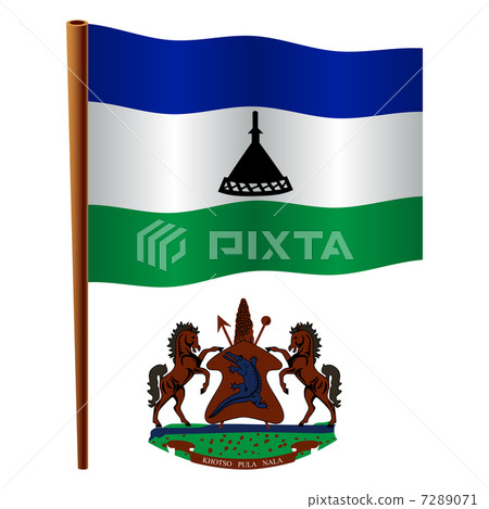 lesotho wavy flag 7289071