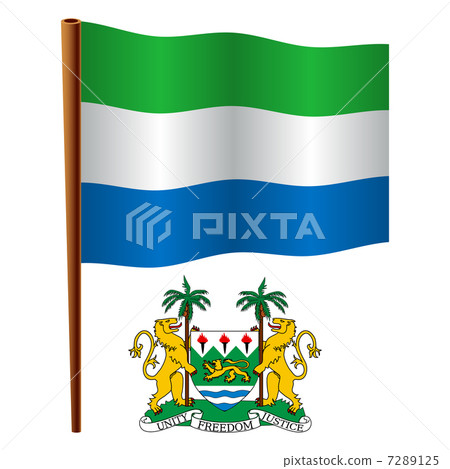sierra leone wavy flag 7289125