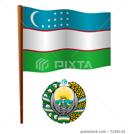 uzbekistan wavy flag 7289138