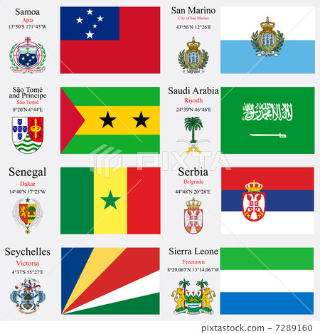 world flags and capitals set 21 7289160