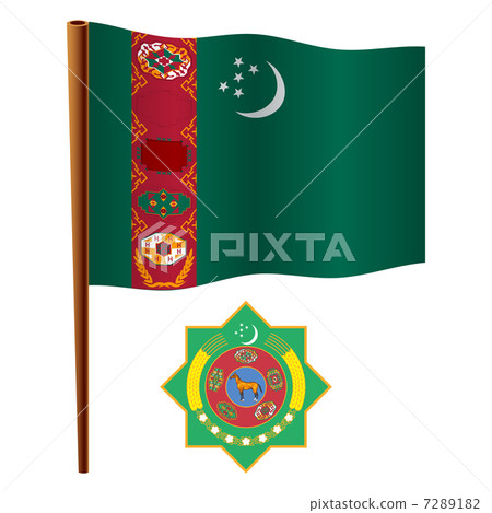 turkmenistan wavy flag 7289182