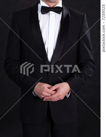 Stylish man in elegant black tuxedo 7289528