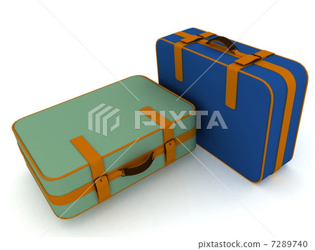 Suitcases isolated on white 7289740