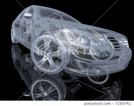 Car model on black Car model on black 7289742