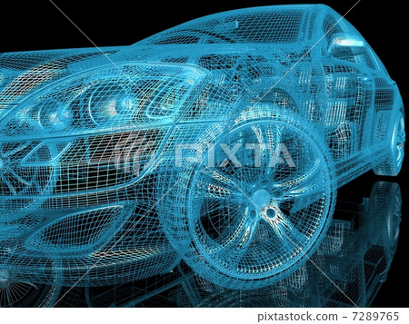 Car model on black 7289765