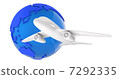 Airplane and Earth (blue) 7292335
