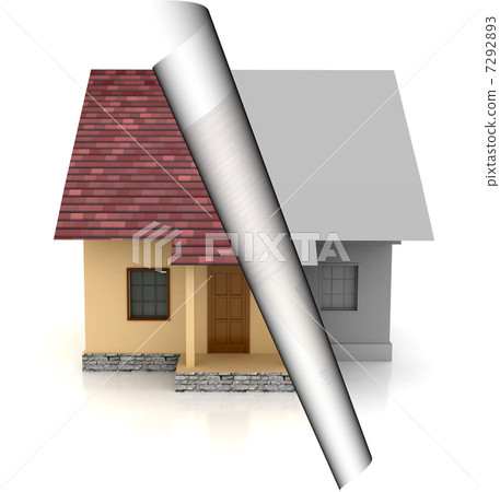 house on sale over white background house on sale over white background 7292893