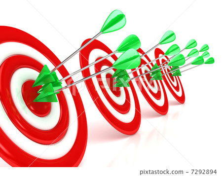 3d target with arrows over white background 3d target with arrows over white background 7292894