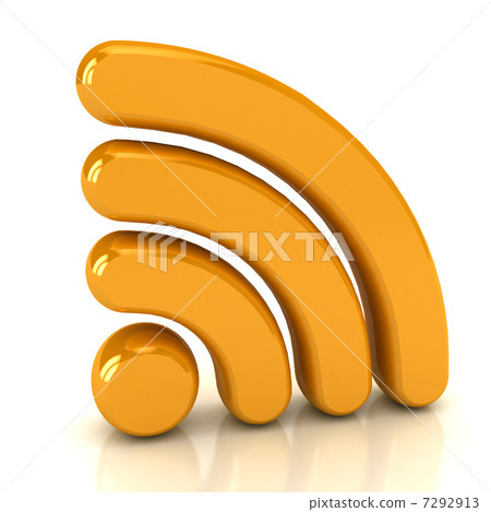 Wireless network sign over white - Stock Illustration [7292913] - PIXTA
