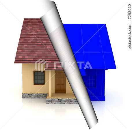 house on sale over white background 7292920