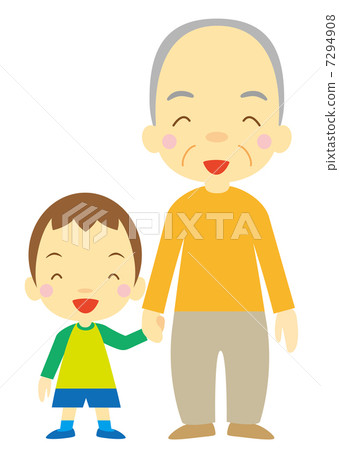 微笑和孫女(男孩) 微笑和孫女(男孩) 7294908