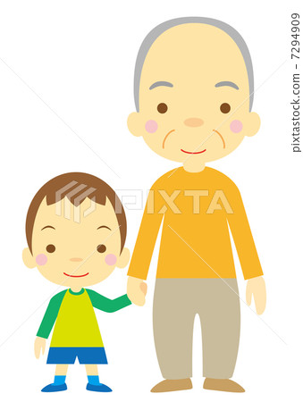 爺爺和孫子（男孩） 7294909