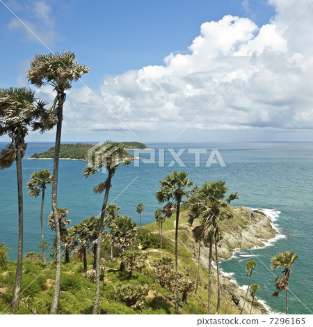 View of a Promthep cape in sunny day. Phuket island, Thailand. S 7296165
