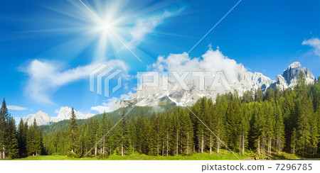 Dolomites mountain summer view 7296785