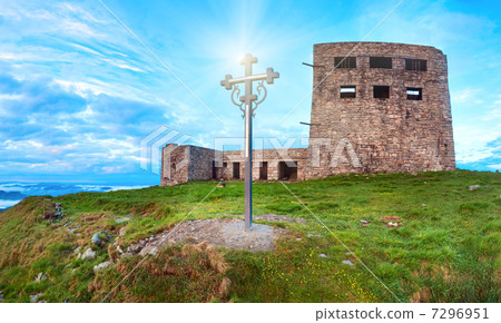 Observatory ruins on Pip Ivan mountain (Carpathian, Ukraine) 7296951