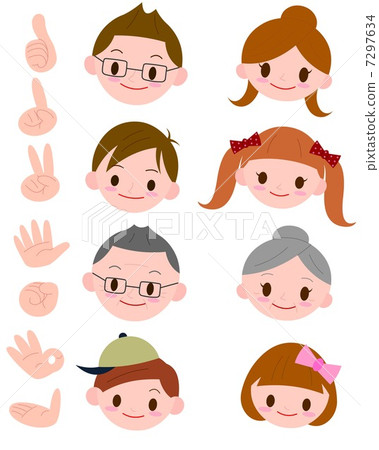 三代人面對圖標 三代人面對圖標 7297634