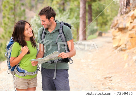 Happy couple hiking Happy couple hiking 7299455