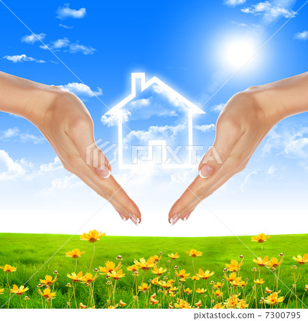 hands holding house hands holding house 7300795