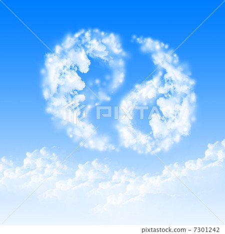 Symbol of yin and yang of the background. 7301242