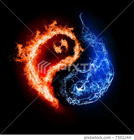 Symbol of yin and yang of the background. 7301244