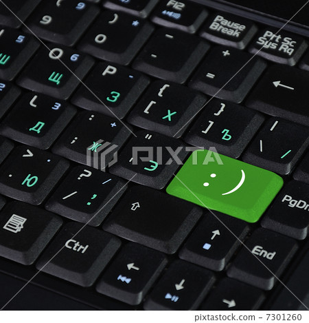 Computer keyboard and smile symbol 7301260
