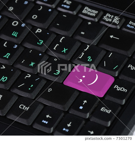 Computer keyboard and smile symbol - Stock Illustration [7301270] - PIXTA