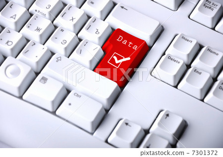 Computer keyboard with checkmark symbol Computer keyboard with checkmark symbol 7301372
