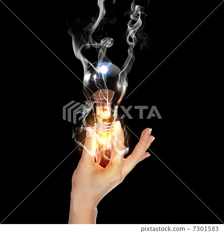 human hand and bulb 7301583