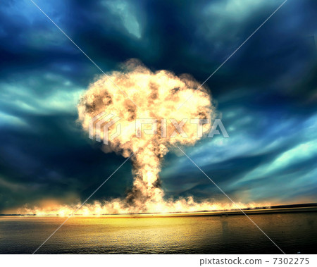 Nuclear explosion in an outdoor setting Nuclear explosion in an outdoor setting 7302275