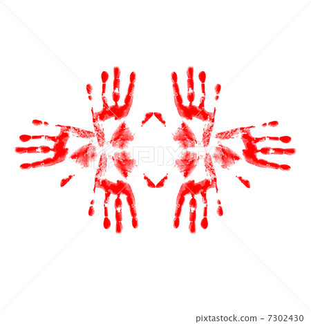 Handprints in different colors 7302430