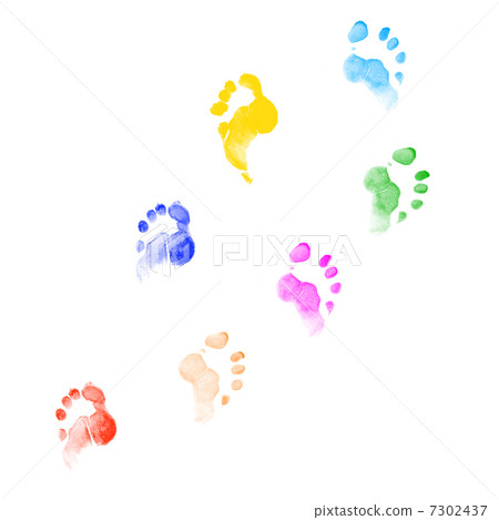 Footprints of different colors 7302437