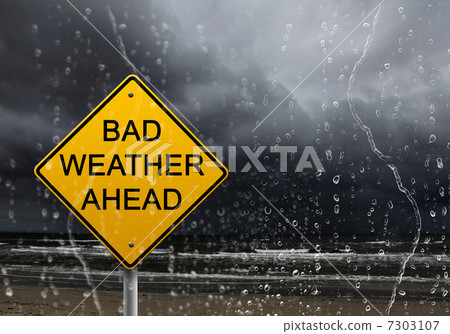 warning sign of bad weather ahead 7303107