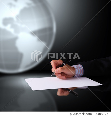 Businessman hand signing documents Businessman hand signing documents 7303124