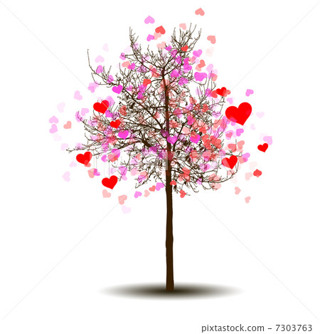 Drawing with hearts dedicated to St. Valentines Day Drawing with hearts dedicated to St. Valentines Day 7303763