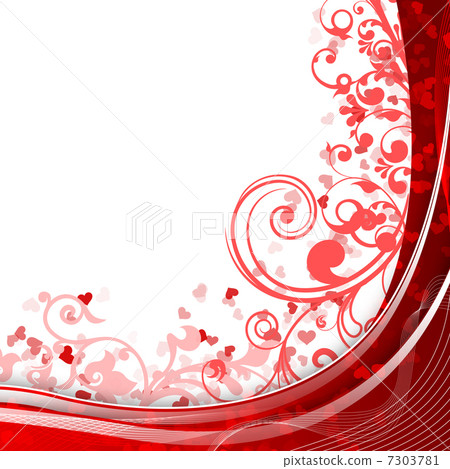 Drawing with hearts dedicated to St. Valentines Day Drawing with hearts dedicated to St. Valentines Day 7303781