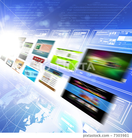 Abstract image of media streams 7303981