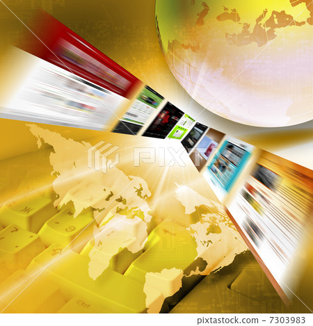 Abstract image of media streams Abstract image of media streams 7303983