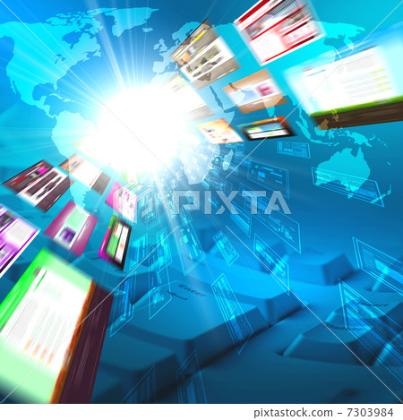Abstract image of media streams 7303984