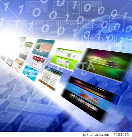 Abstract image of media streams Abstract image of media streams 7303985