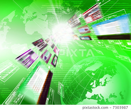Abstract image of media streams Abstract image of media streams 7303987