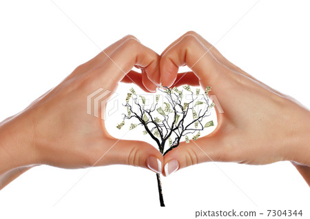 Hands and Money Tree - Stock Illustration [7304344] - PIXTA