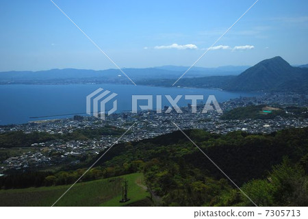 View of Beppu city area 7305713