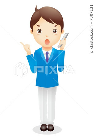 Business man (light blue) Illustration 7307131