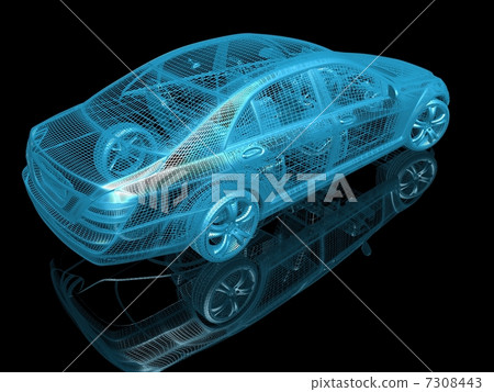 Car model on black background 7308443