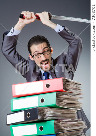 Man with sword and paper 7308701